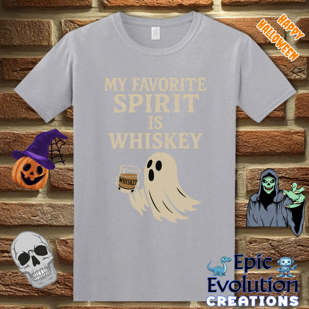 My Favorite Spirit Is Whiskey Funny Halloween T-Shirt
