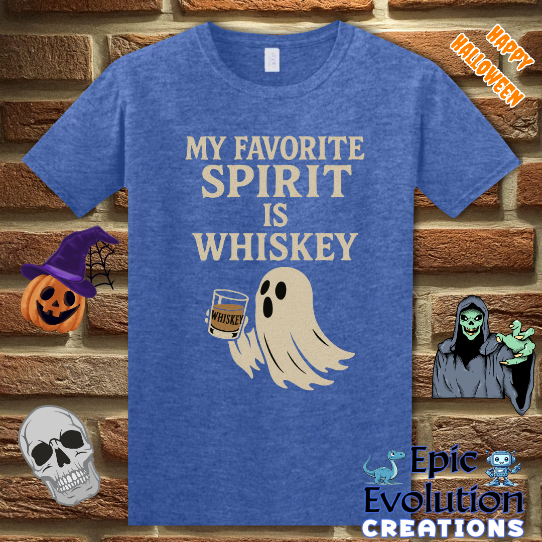 My Favorite Spirit Is Whiskey Funny Halloween T-Shirt