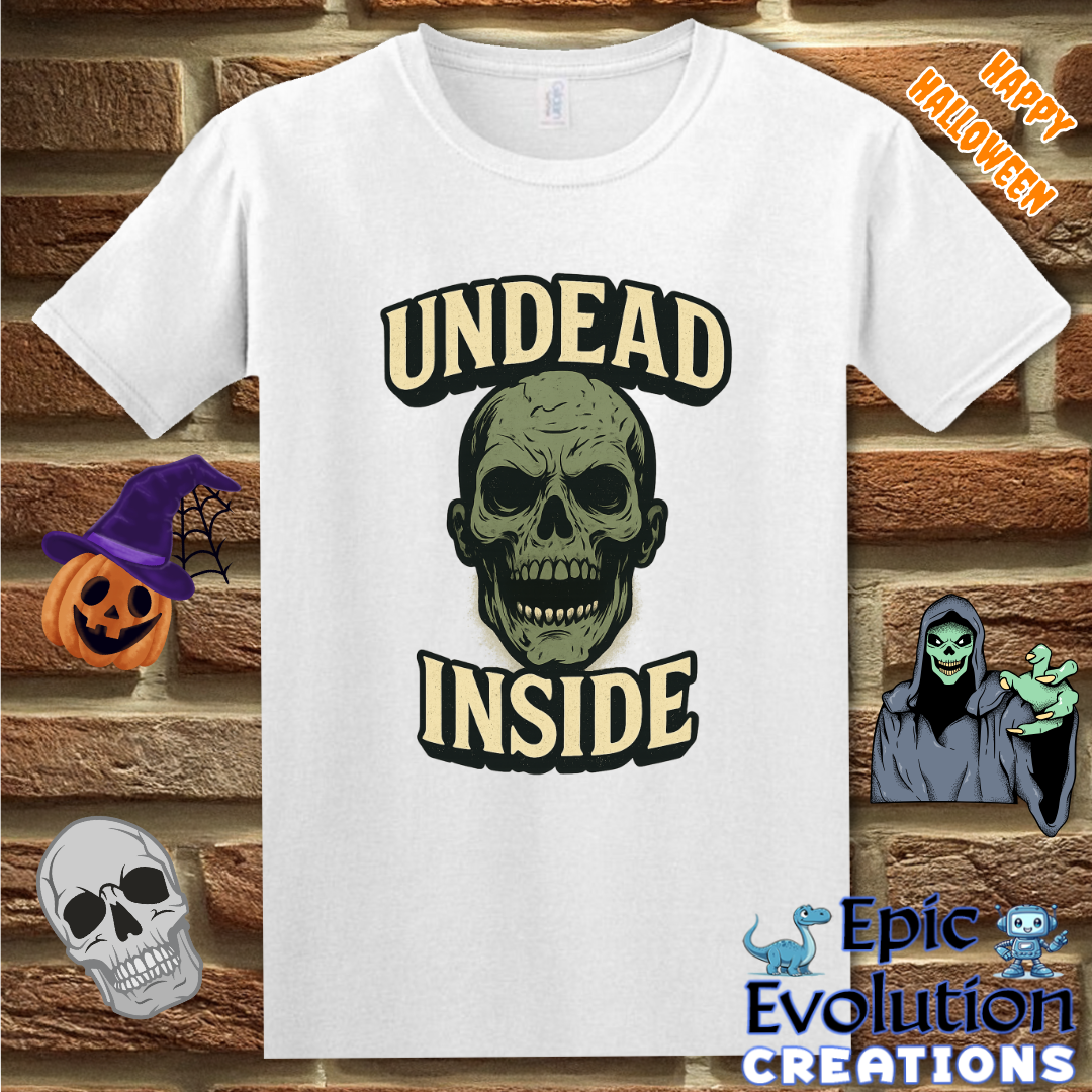 Undead Inside Funny Halloween T-Shirt for Women and Men