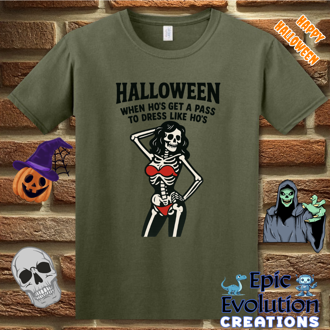 Funny Halloween Skeleton Shirt for Women