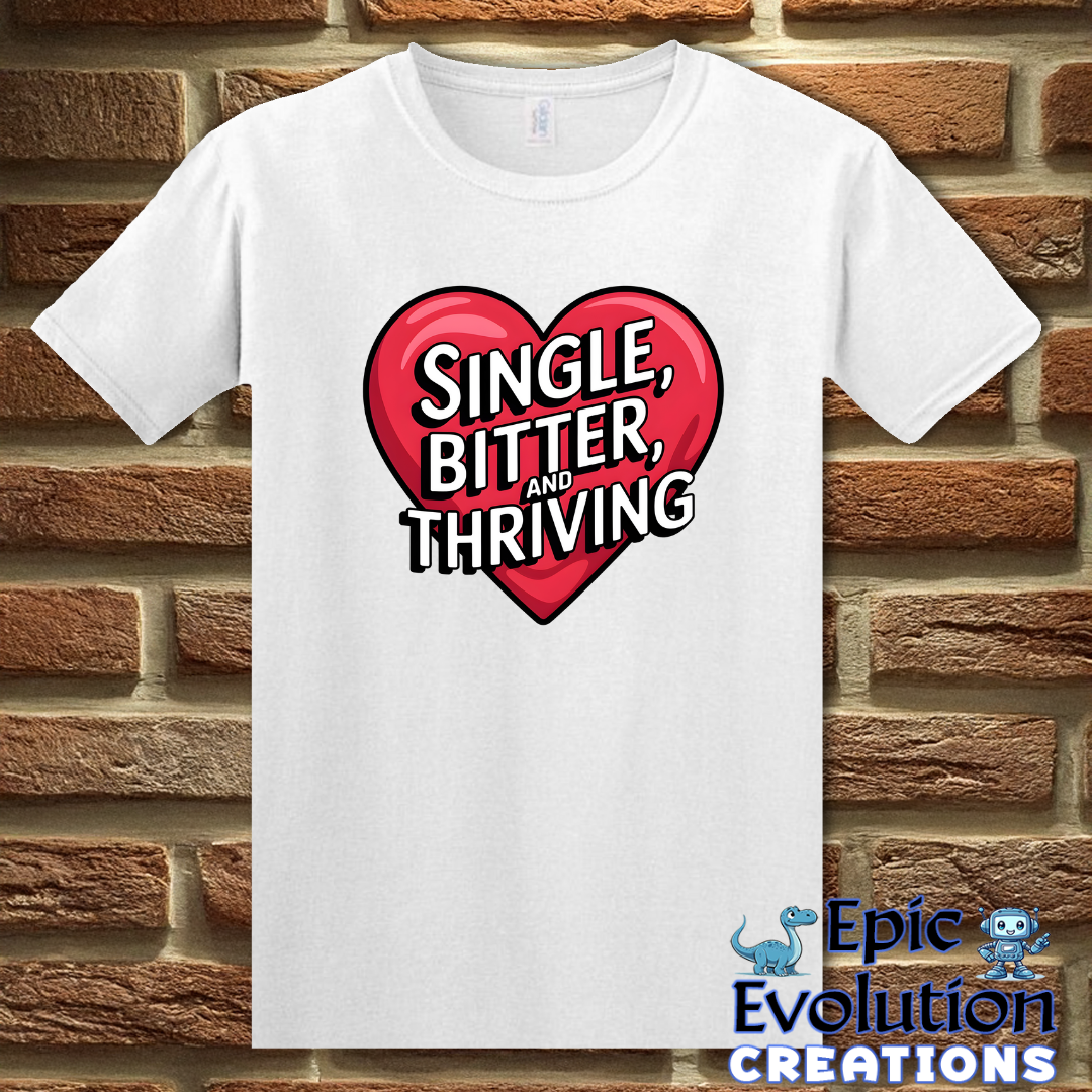 S-White-Sarcastic Singles Funny T Shirt-Epic Evolution Creations