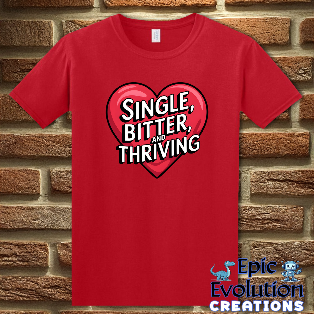 S-Red-Sarcastic Singles Funny T Shirt-Epic Evolution Creations