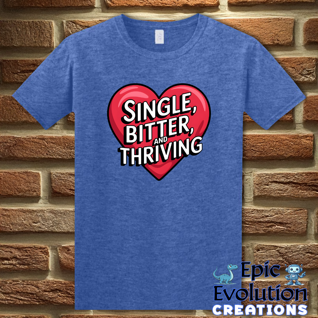 S-Heather Royal-Sarcastic Singles Funny T Shirt-Epic Evolution Creations