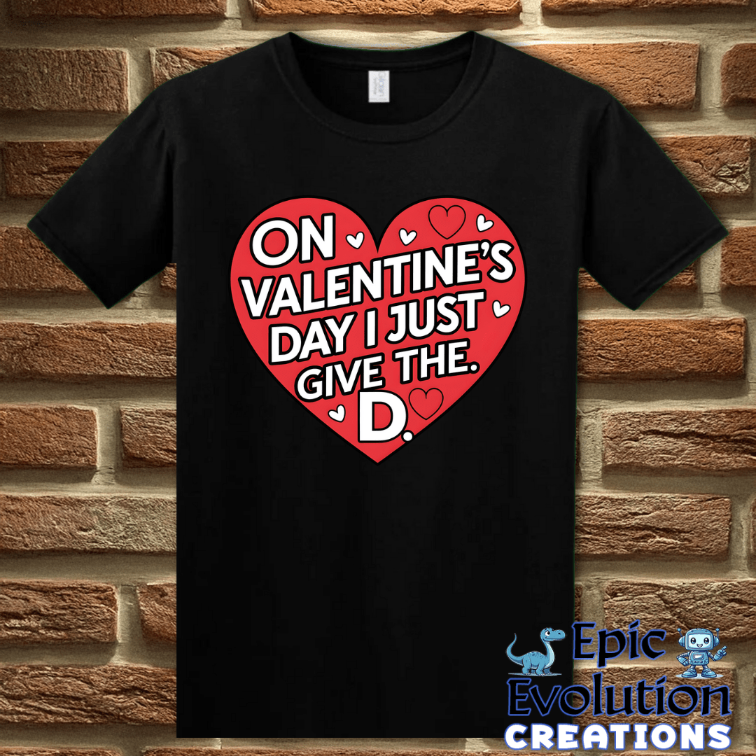 T-Shirt S / Black Inappropriate Funny Valentine Shirt Epic Evolution Creations