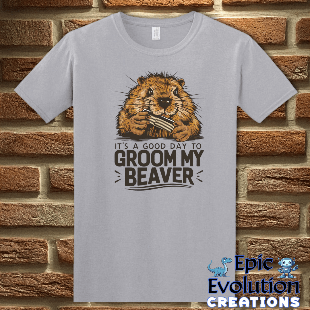 T-Shirt S / Graphite Heather Funny Beaver Funny T Shirt Epic Evolution Creations