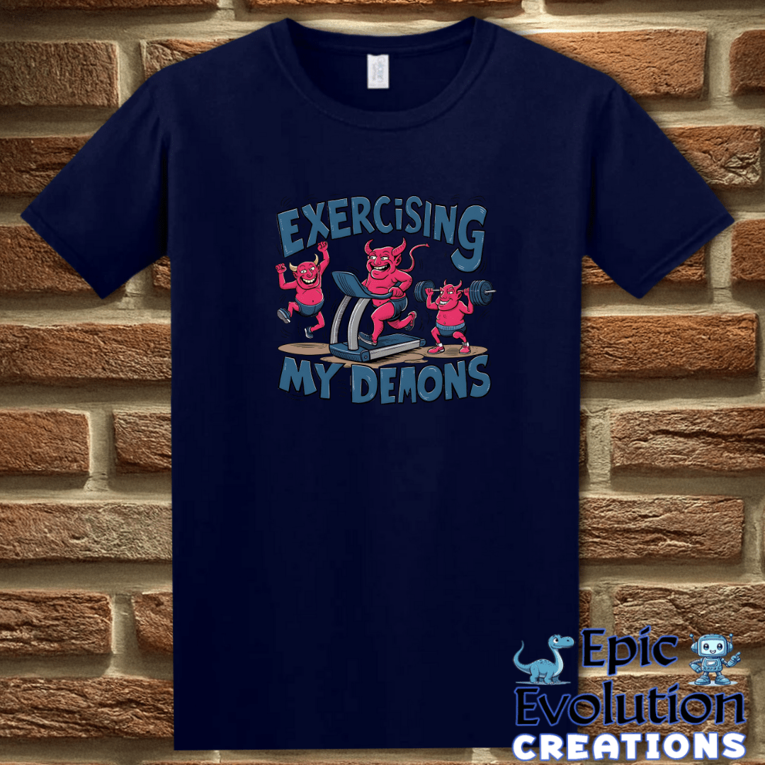 T-Shirt S / Navy Funny Workout T Shirt Epic Evolution Creations