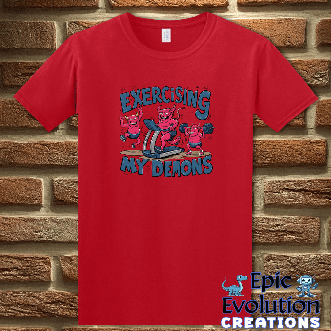 T-Shirt S / Red Funny Workout T Shirt Epic Evolution Creations
