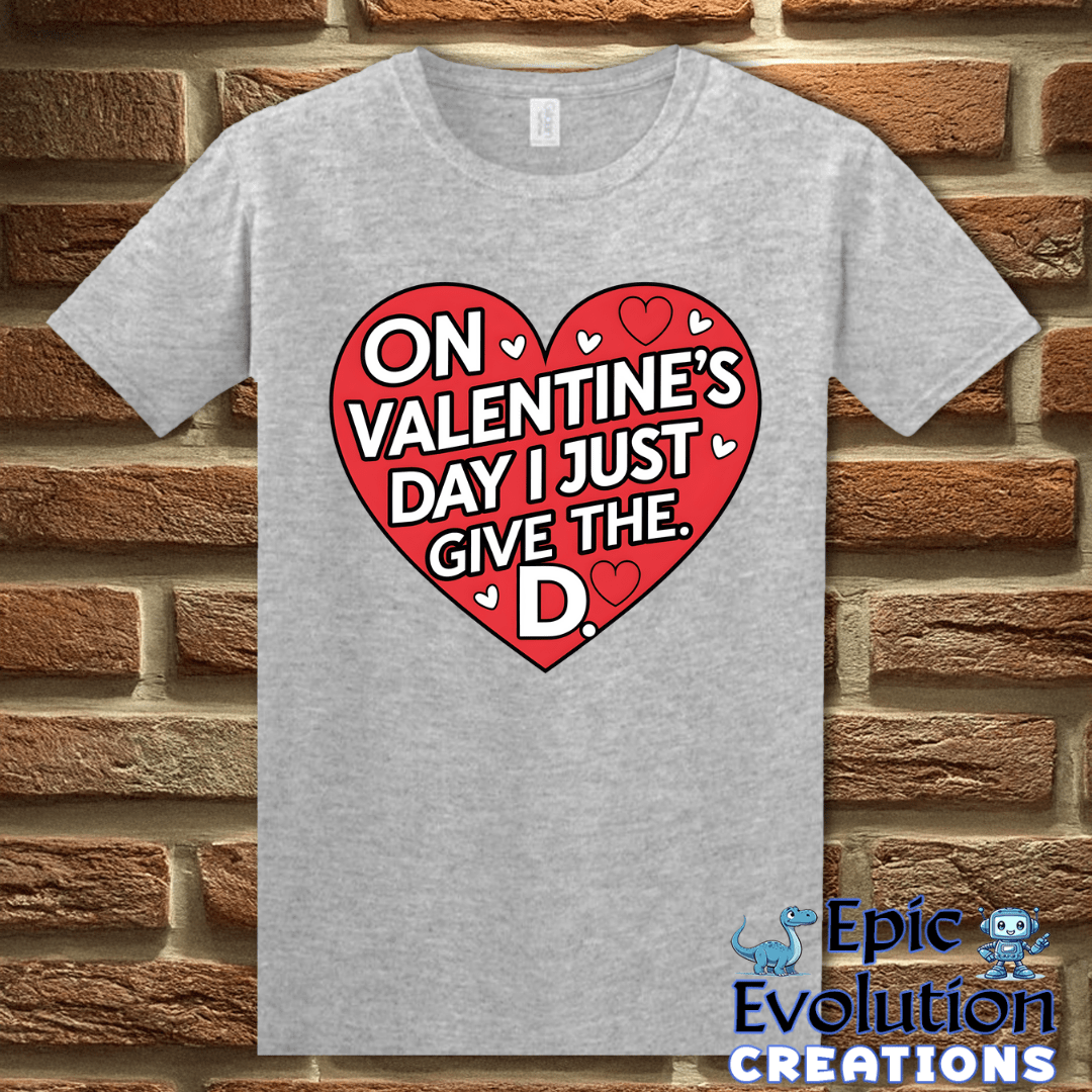 T-Shirt S / Sport Grey Inappropriate Funny Valentine Shirt Epic Evolution Creations