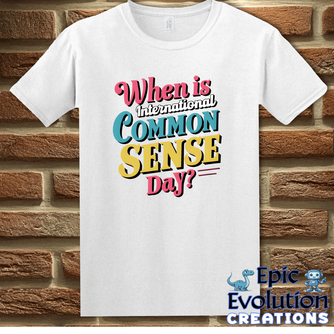 T-Shirt S / White International Common Sense Day Shirt Epic Evolution Creations