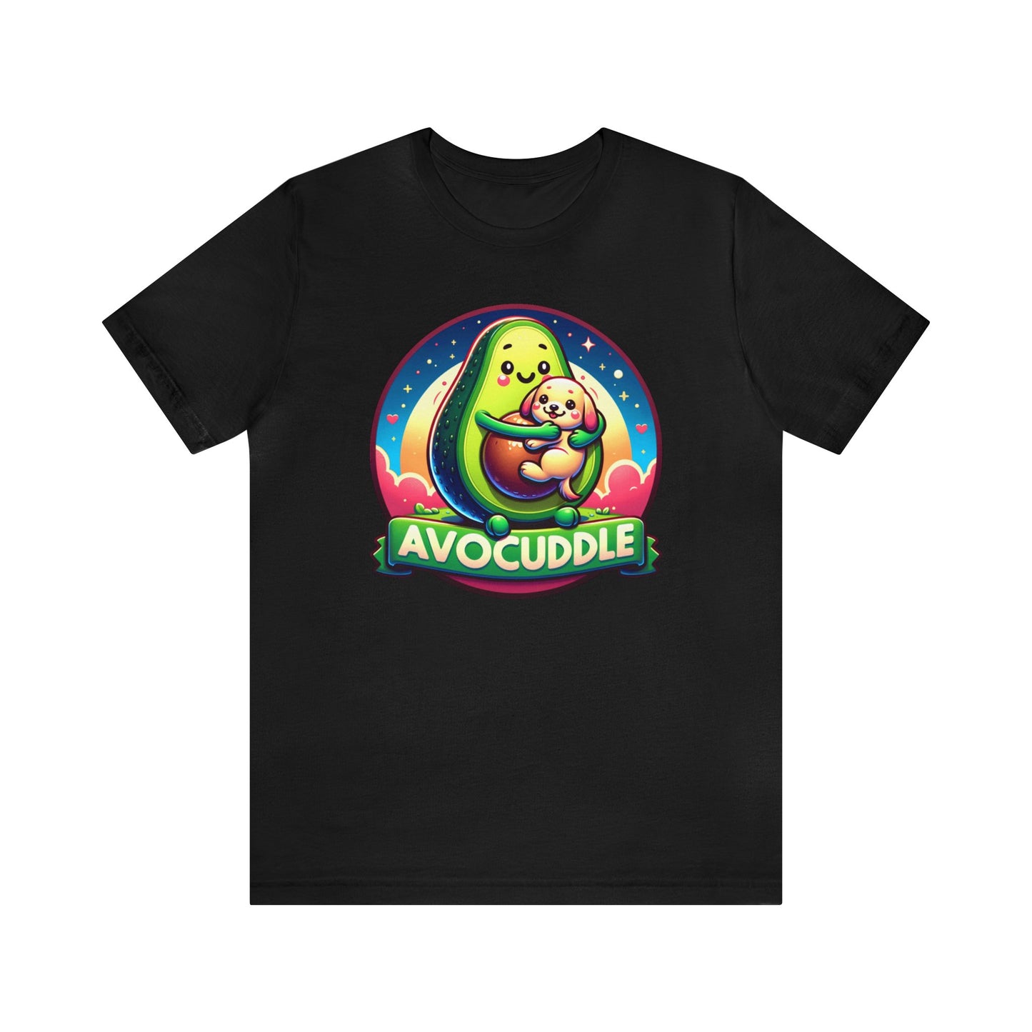 Adorable Avocado and Puppy Love: Novelty T-Shirt for Dog and Avocado Lovers - Blend of Cuteness with a Health Conscious Fashion Statement