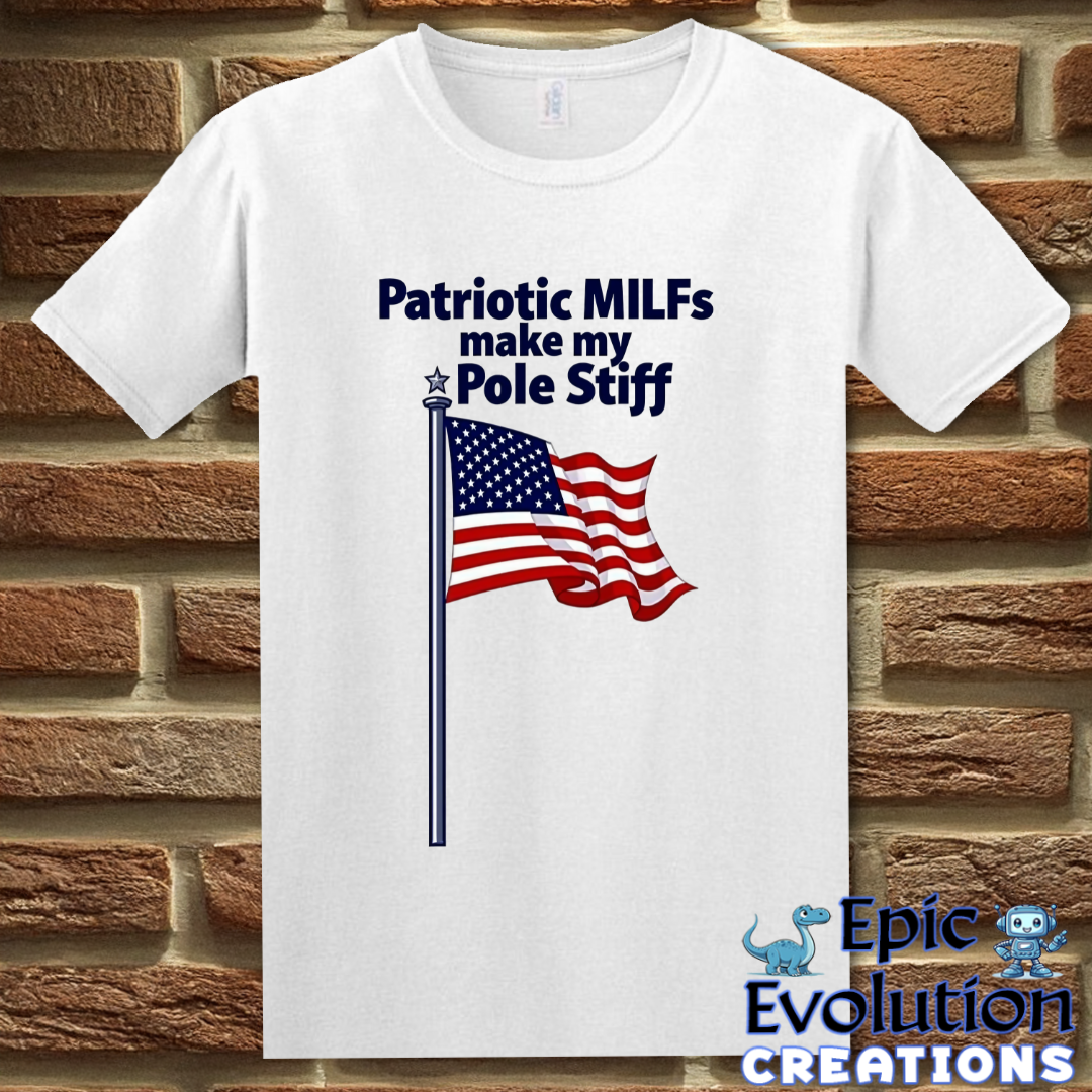 S-White-Funny Patriotic MILFs T Shirt-Epic Evolution Creations