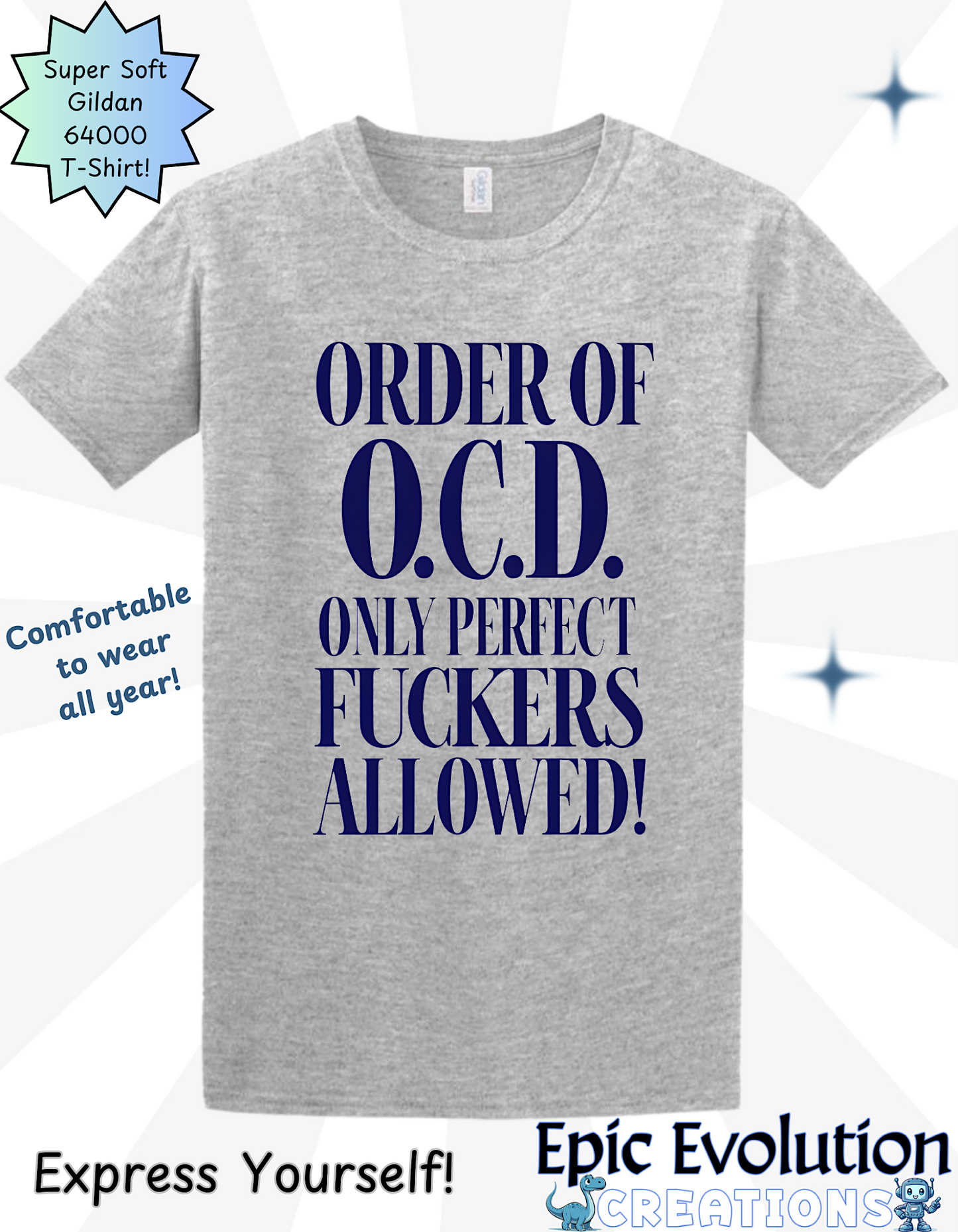 OCD Humor T Shirt, Sarcastic Perfectionist Shirt, Only Perfect People Allowed, Funny OCD Quote, Offensive Humor Shirts, Sarcastic Gift, Edgy Humor Apparel