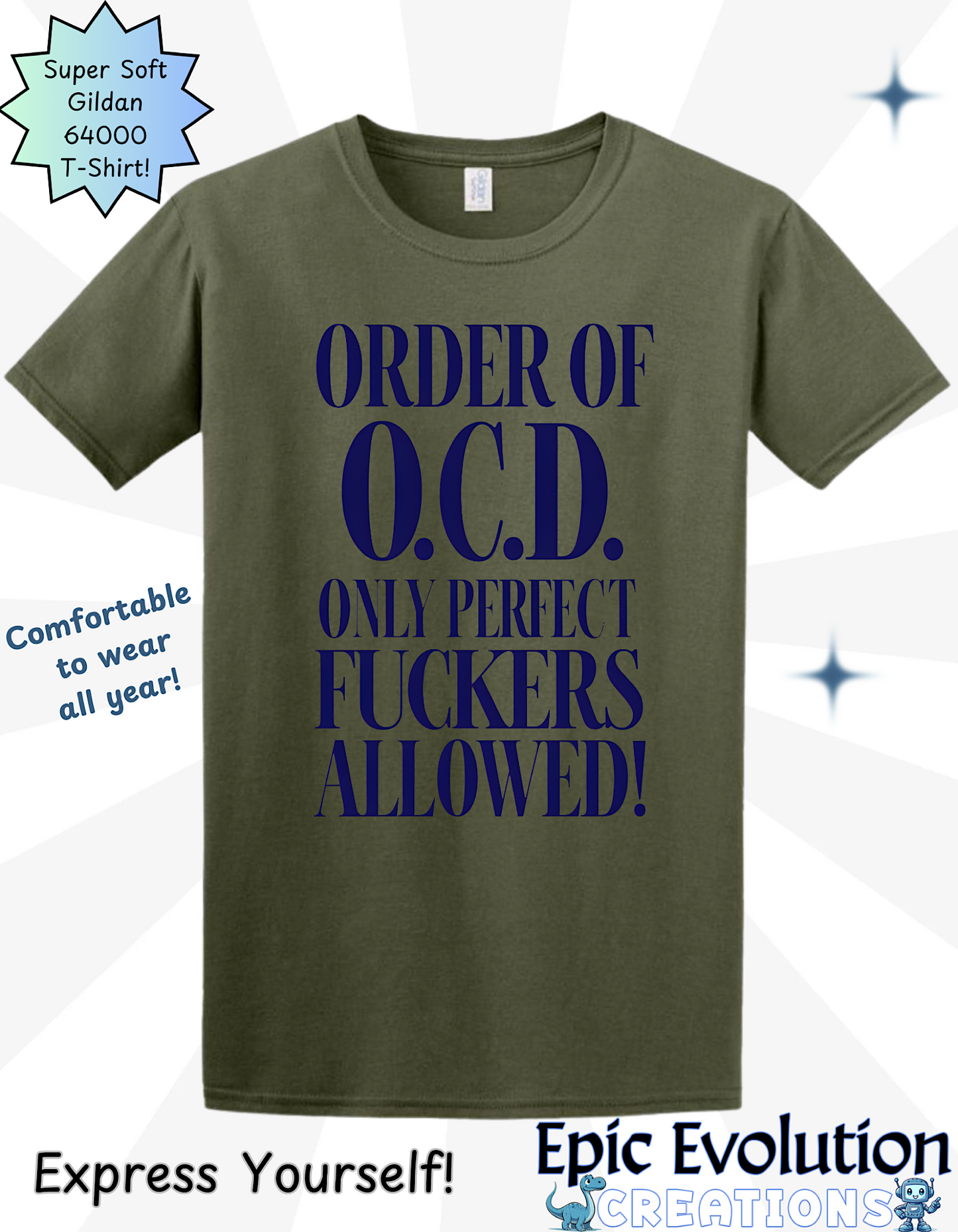 OCD Humor T Shirt, Sarcastic Perfectionist Shirt, Only Perfect People Allowed, Funny OCD Quote, Offensive Humor Shirts, Sarcastic Gift, Edgy Humor Apparel