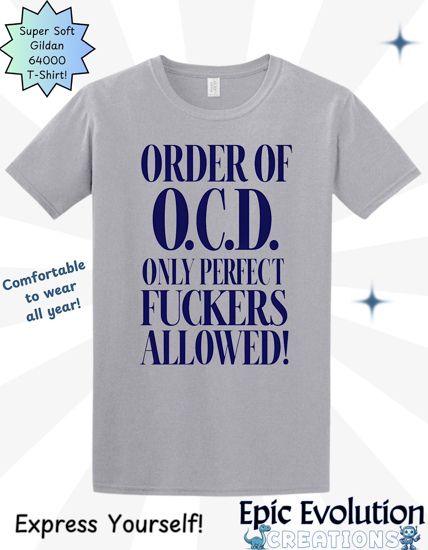 OCD Humor T Shirt, Sarcastic Perfectionist Shirt, Only Perfect People Allowed, Funny OCD Quote, Offensive Humor Shirts, Sarcastic Gift, Edgy Humor Apparel