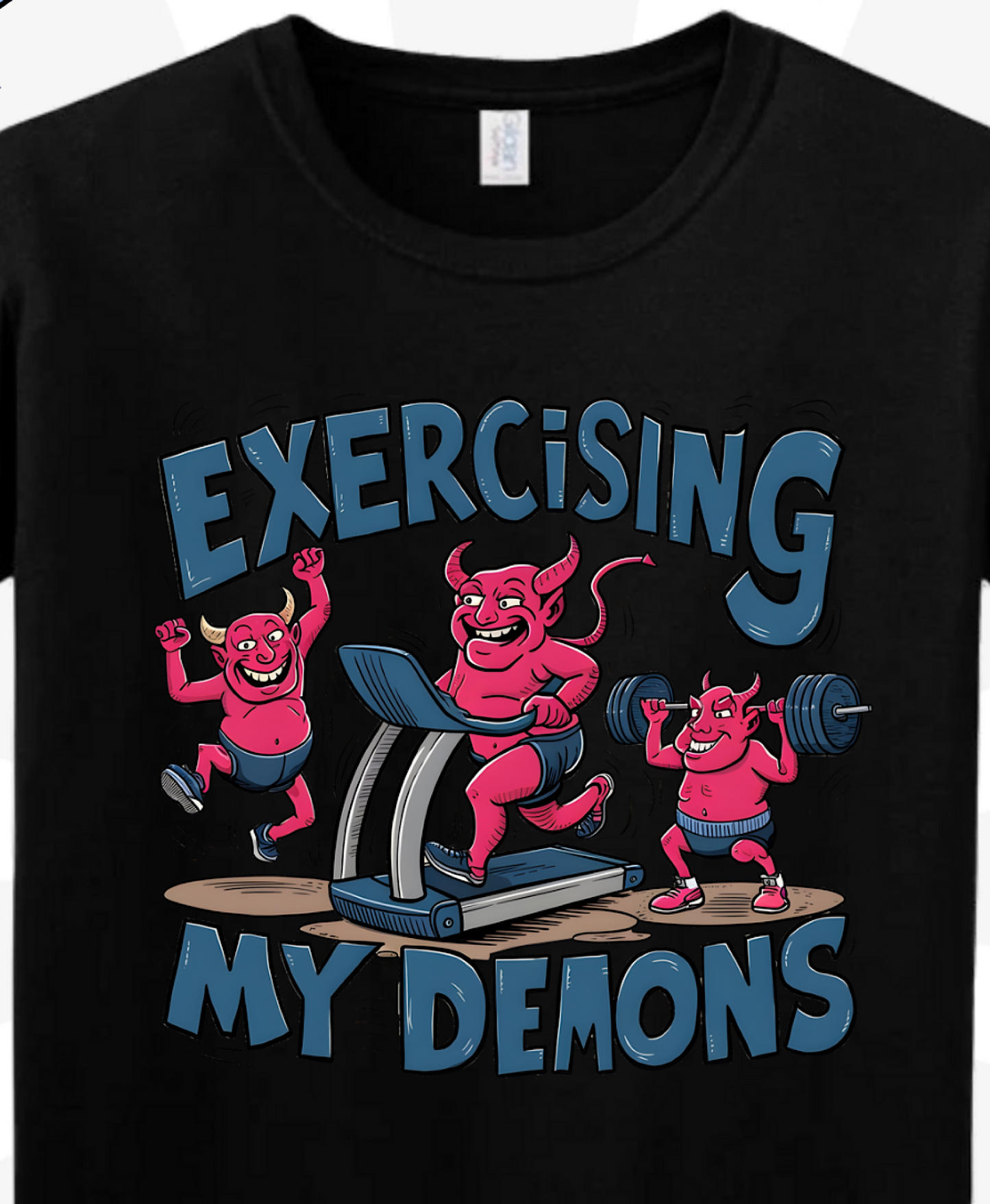 Exercising My Demons Funny Workout T Shirt, Gym Humor, Fitness Motivation, Demon Gym Shirt, Dark Humor Fitness Apparel, Workout Motivation Shirts