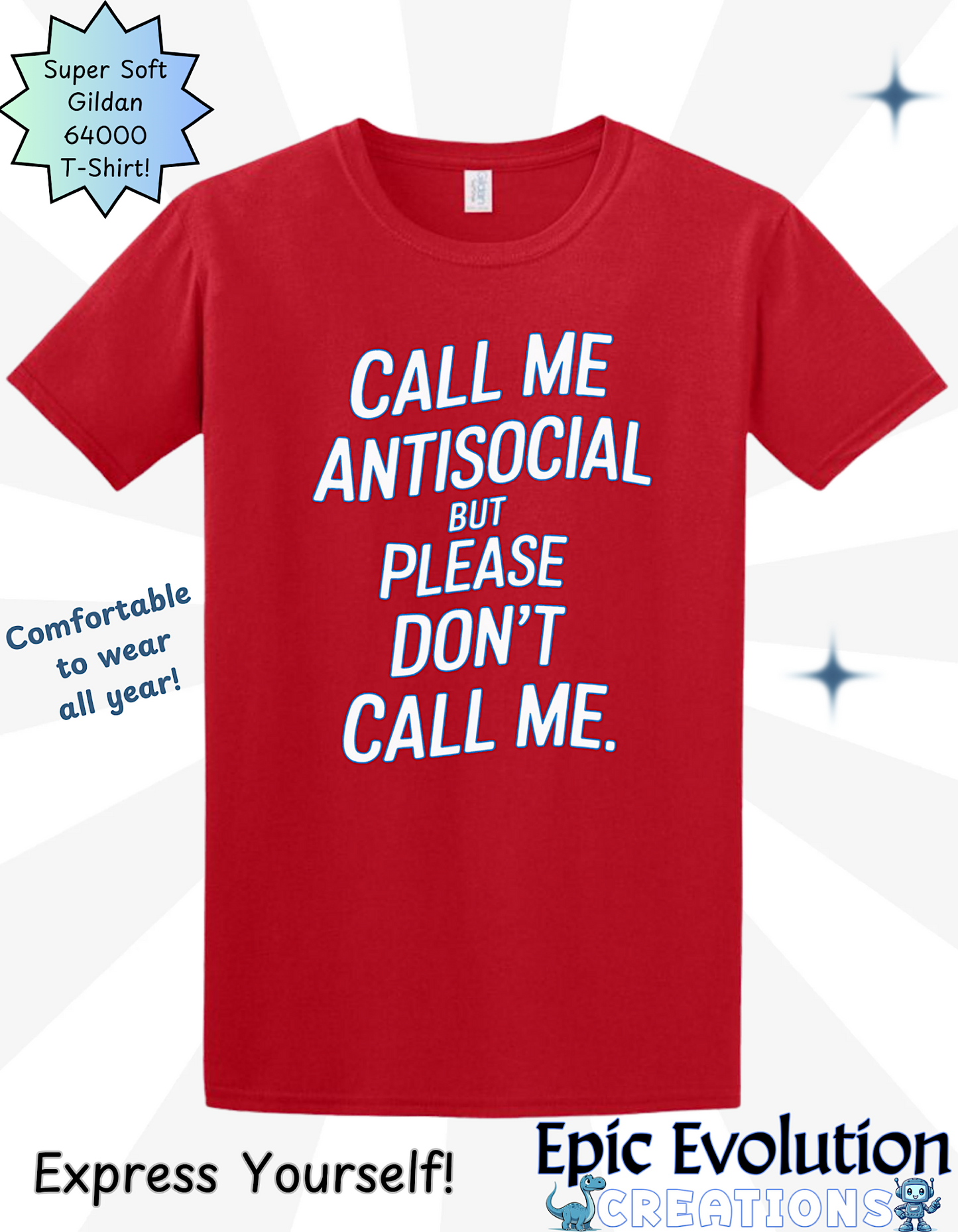 Funny Antisocial T Shirt