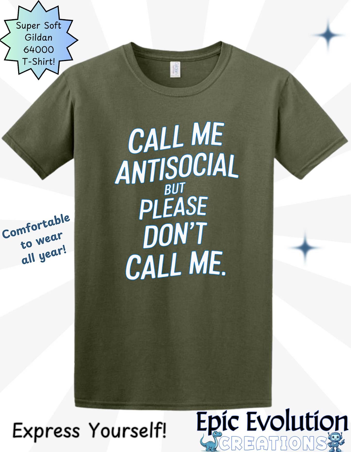 Funny Antisocial T Shirt