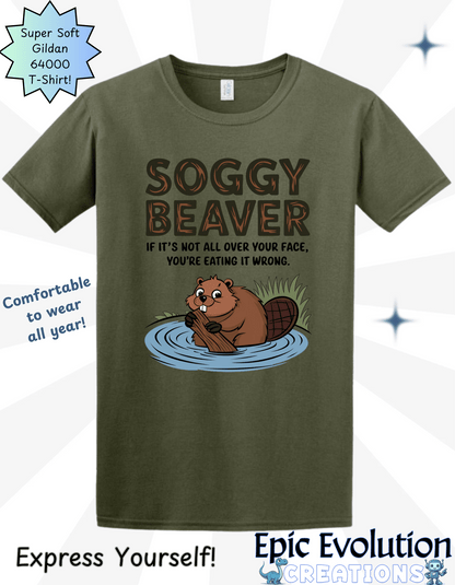 Funny Beaver Graphic T-Shirt