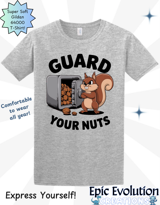 Guard Your Nuts Funny Squirrel T Shirt