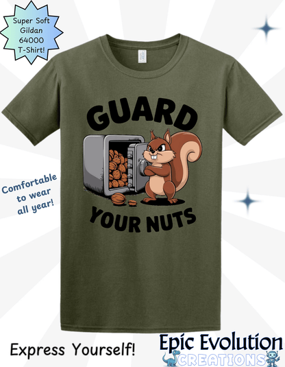 Guard Your Nuts Funny Squirrel T Shirt