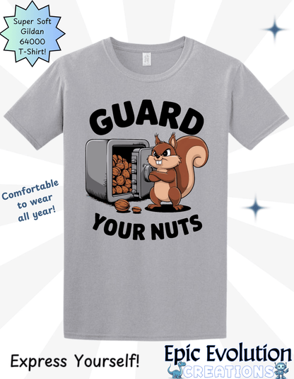 Guard Your Nuts Funny Squirrel T Shirt