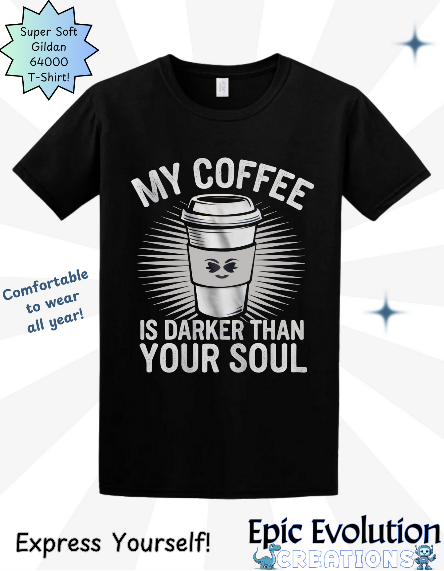 Funny Coffee T-Shirt for Coffee Lovers