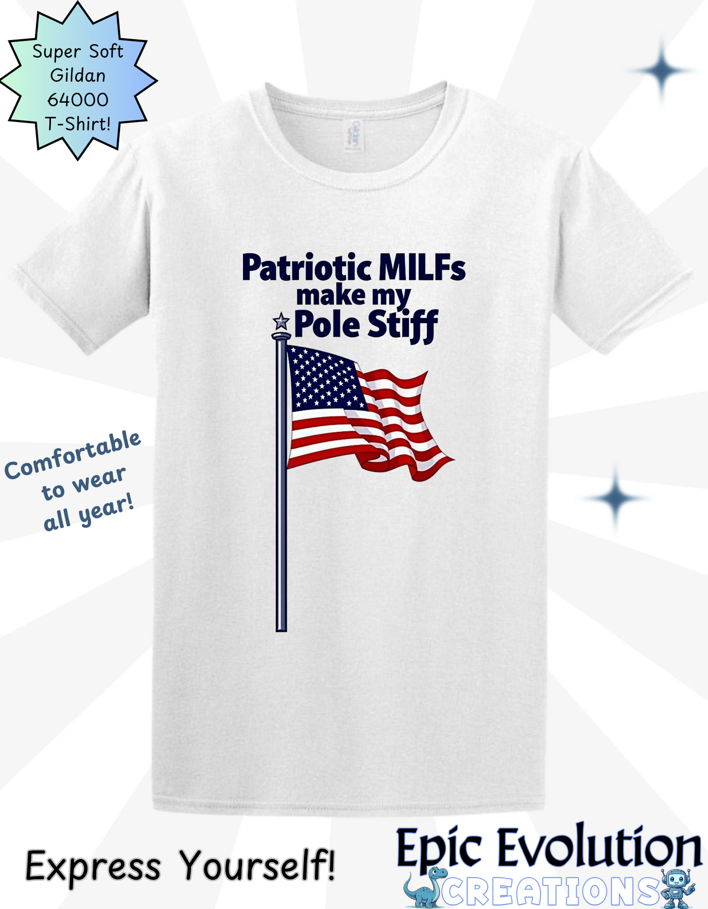 Funny Patriotic MILFs T Shirt