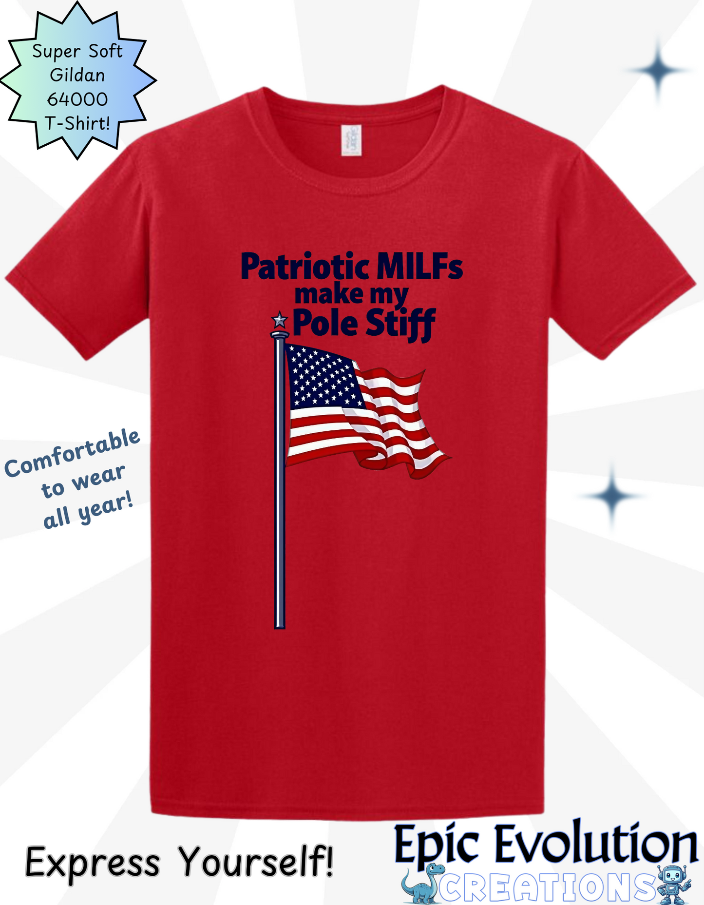 Funny Patriotic MILFs T Shirt