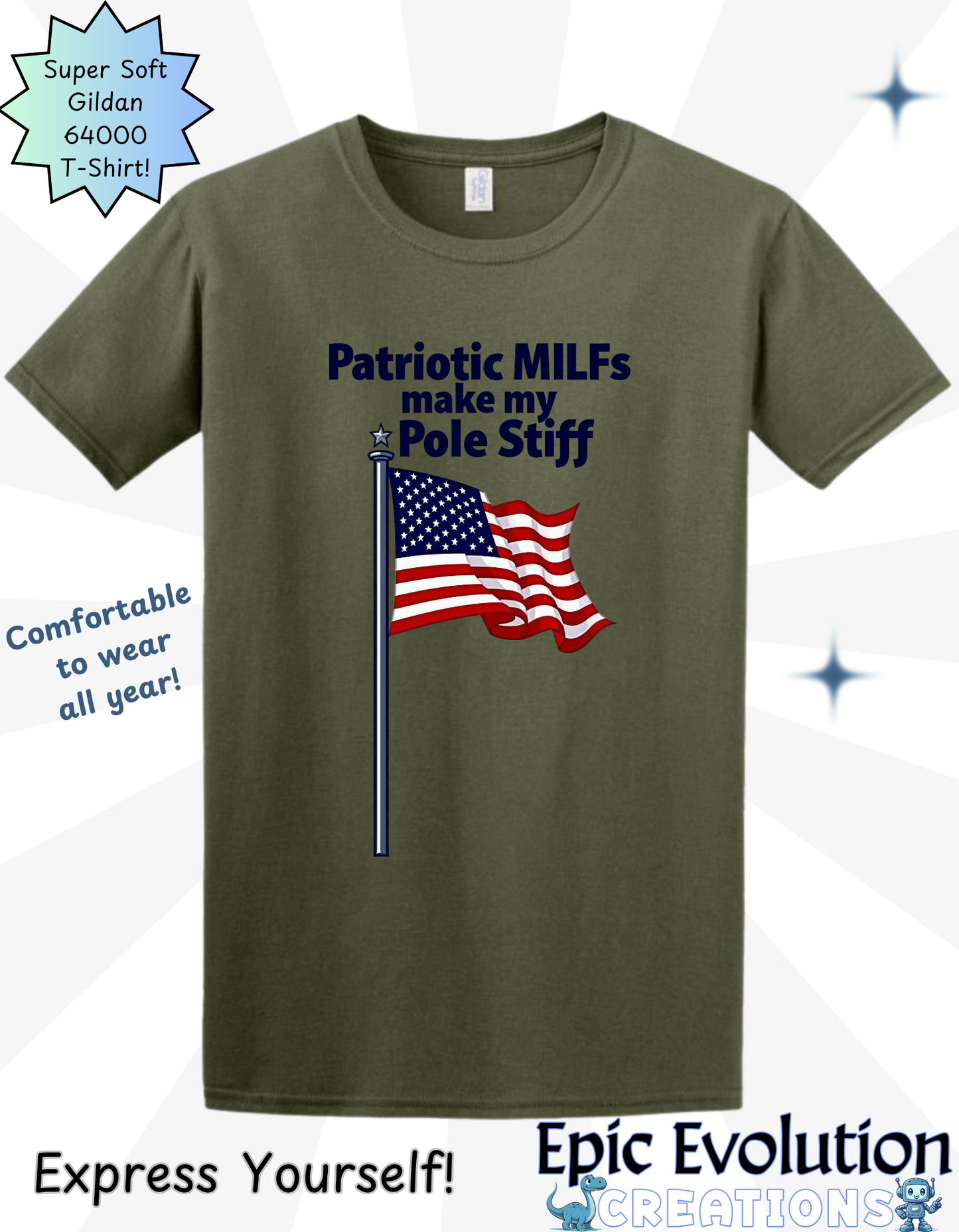 Funny Patriotic MILFs T Shirt