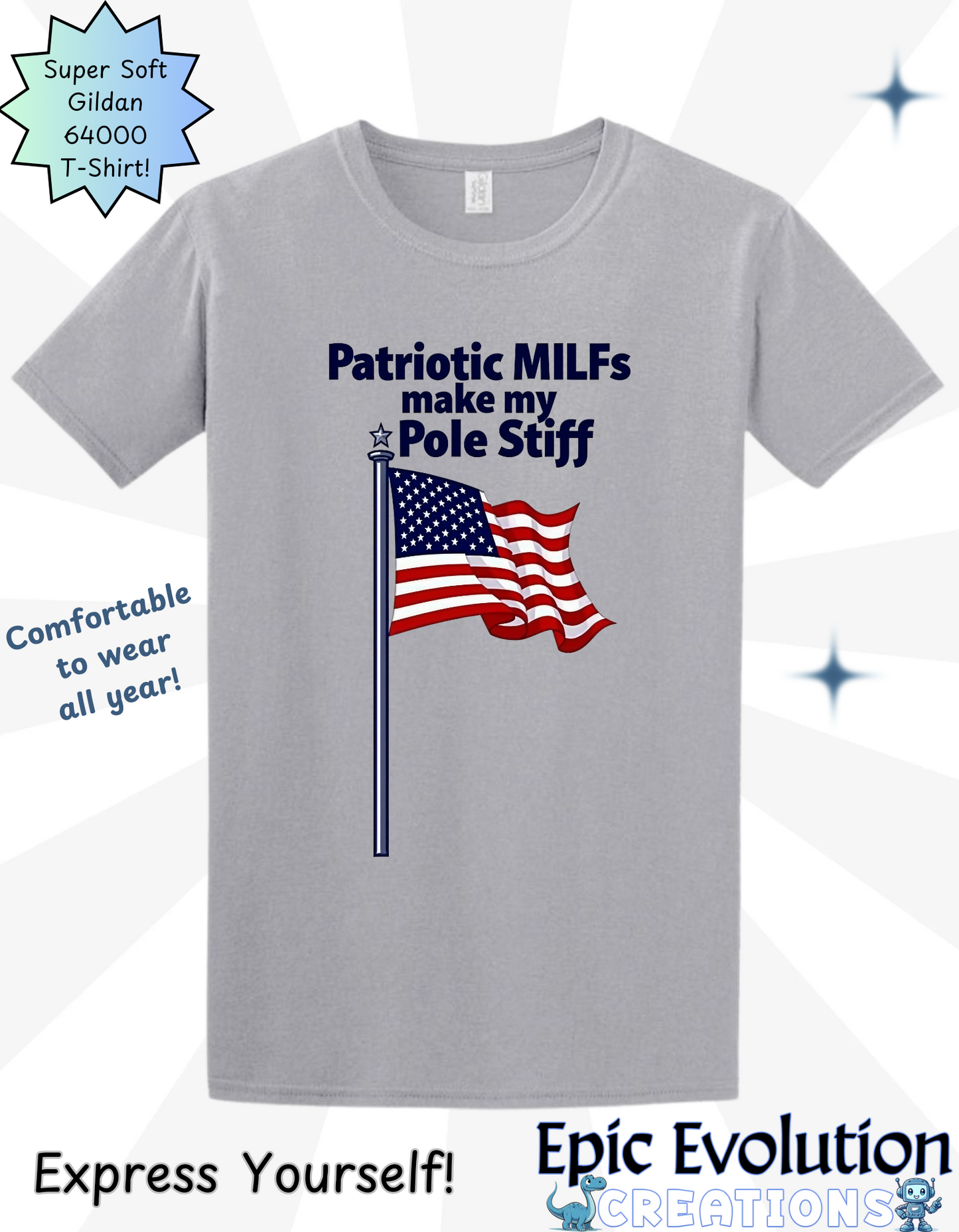 Funny Patriotic MILFs T Shirt