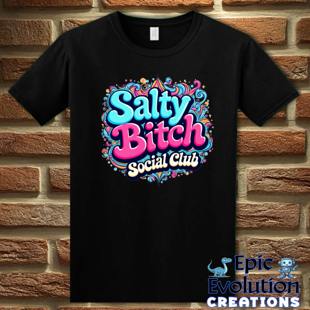 S-Black-Funny Salty Bitch shirt for Women-Epic Evolution Creations