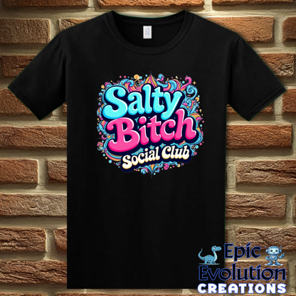 S-Black-Funny Salty Bitch shirt for Women-Epic Evolution Creations