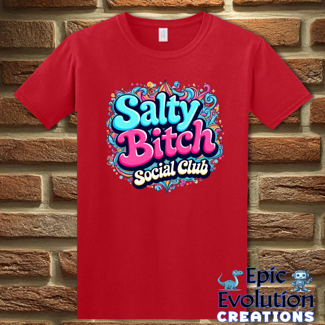 S-Red-Funny Salty Bitch shirt for Women-Epic Evolution Creations