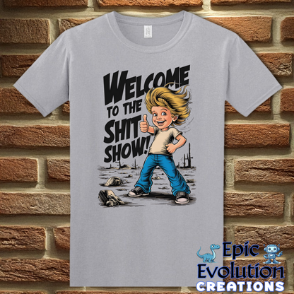 S-Graphite Heather-Shit Show Funny T Shirt-Epic Evolution Creations