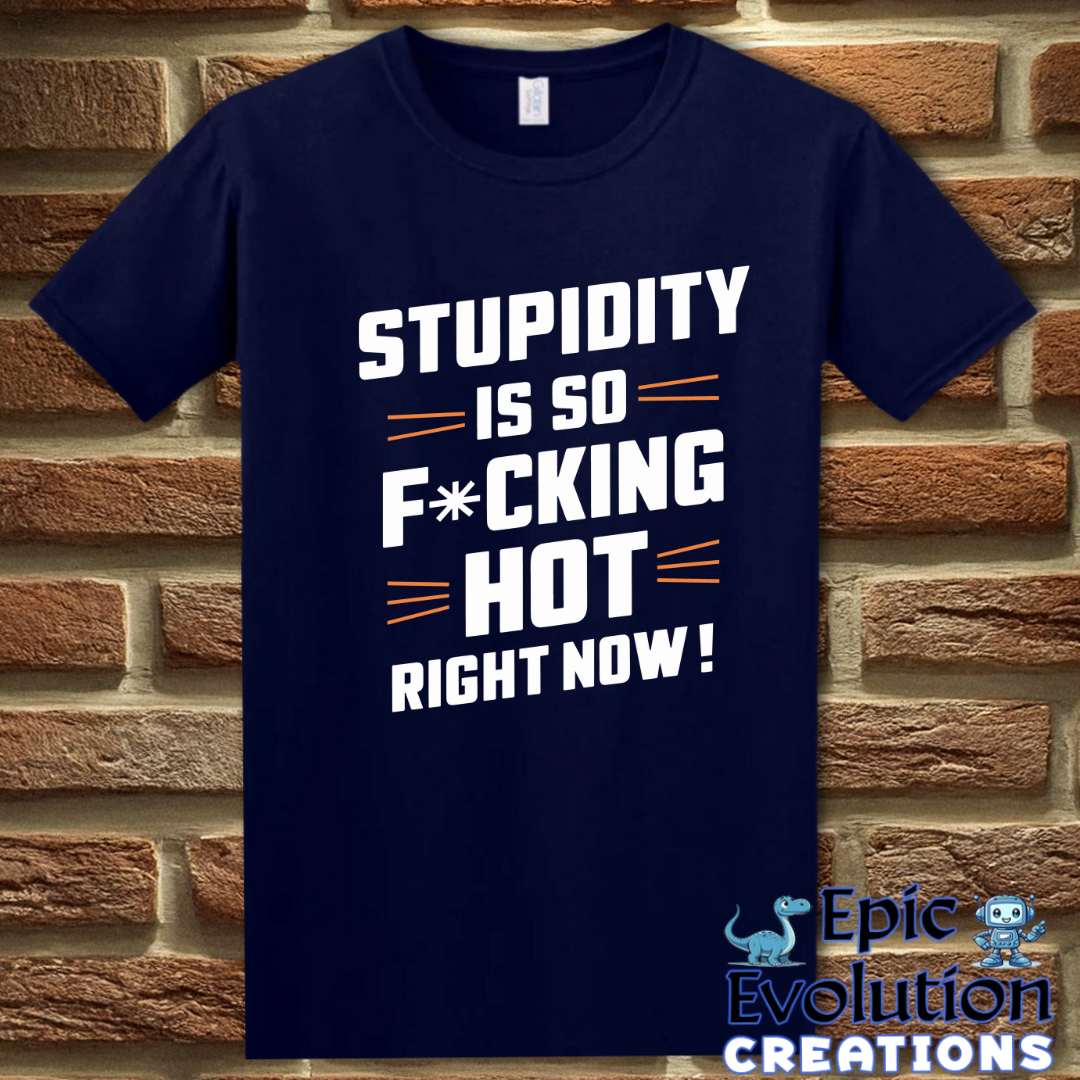 S-Navy-Funny Stupidity T Shirt-Epic Evolution Creations