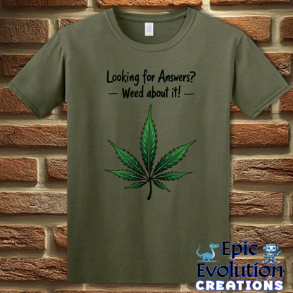 S-Military Green-Funny Weed 420 Lifestyle T Shirt-Epic Evolution Creations