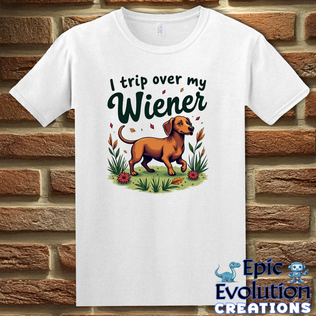 S-White-Funny Wiener Graphic T-Shirt-Epic Evolution Creations