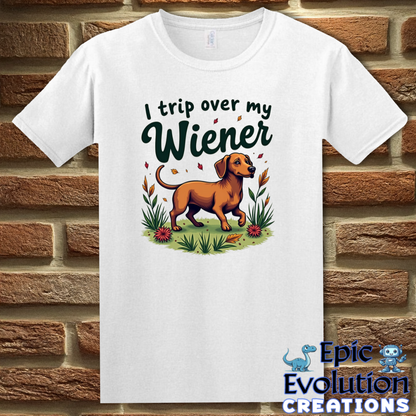 S-White-Funny Wiener Graphic T-Shirt-Epic Evolution Creations