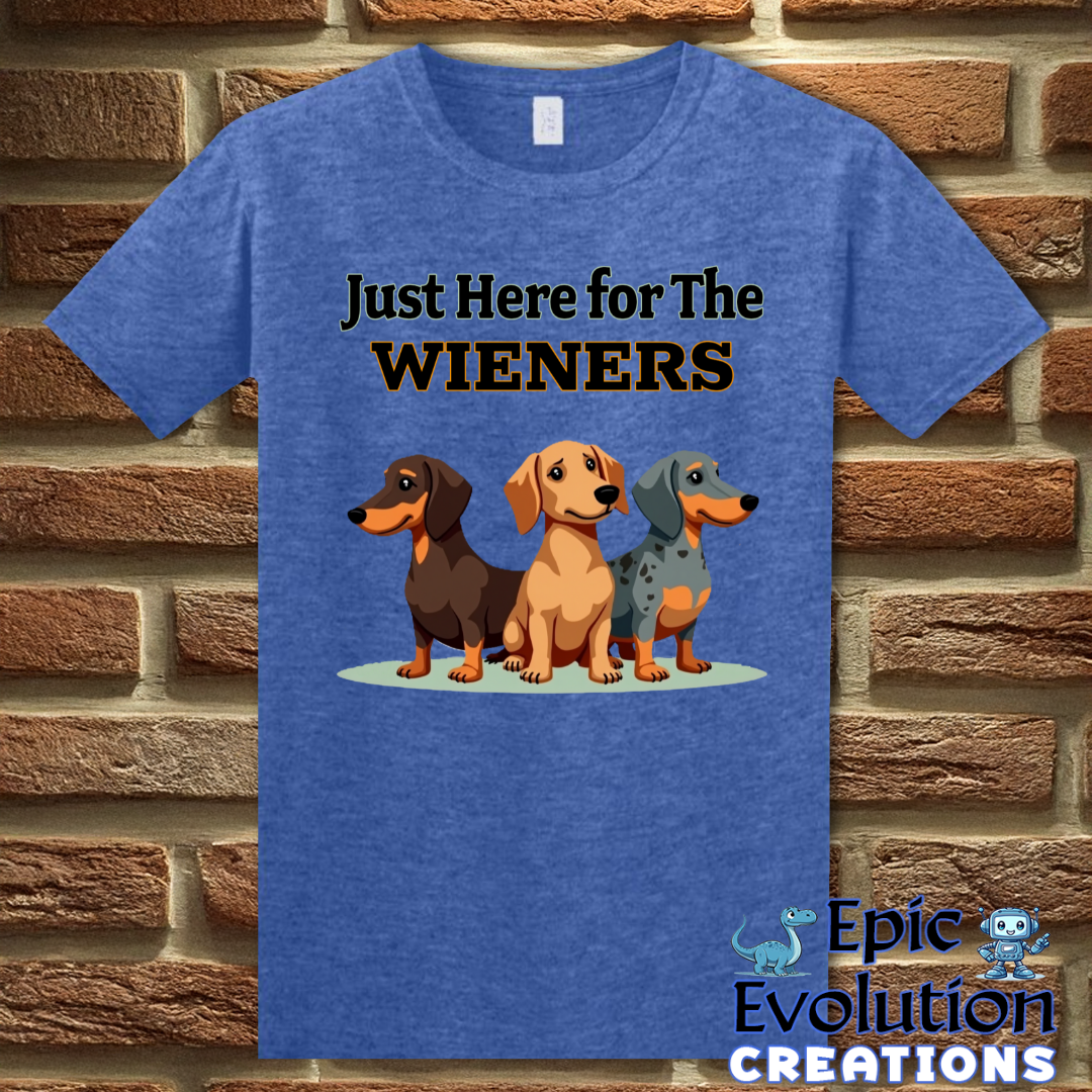 S-Heather Royal-Funny Wiener T Shirt-Epic Evolution Creations