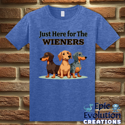 S-Heather Royal-Funny Wiener T Shirt-Epic Evolution Creations