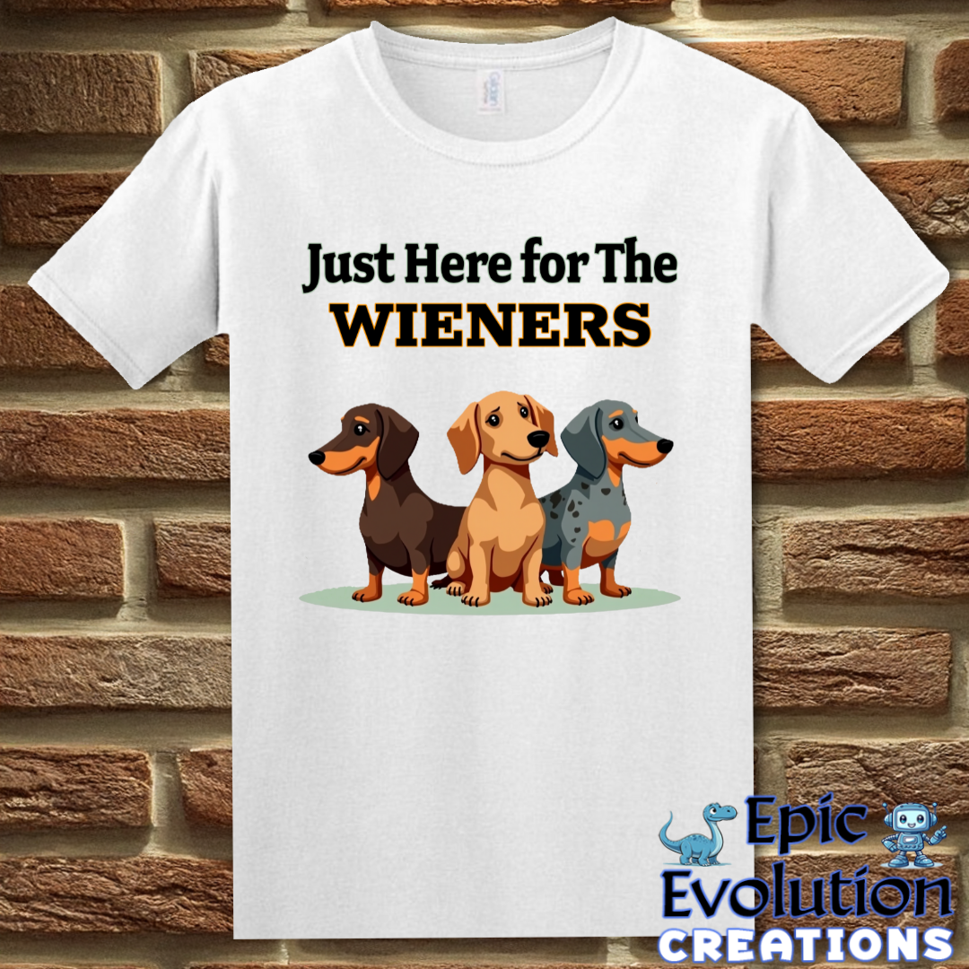 S-White-Funny Wiener T Shirt-Epic Evolution Creations