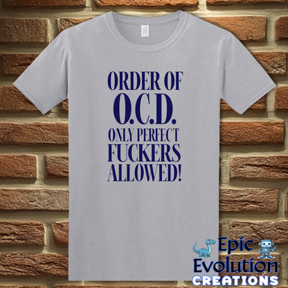 S-Graphite Heather-OCD Humor T Shirt-Epic Evolution Creations