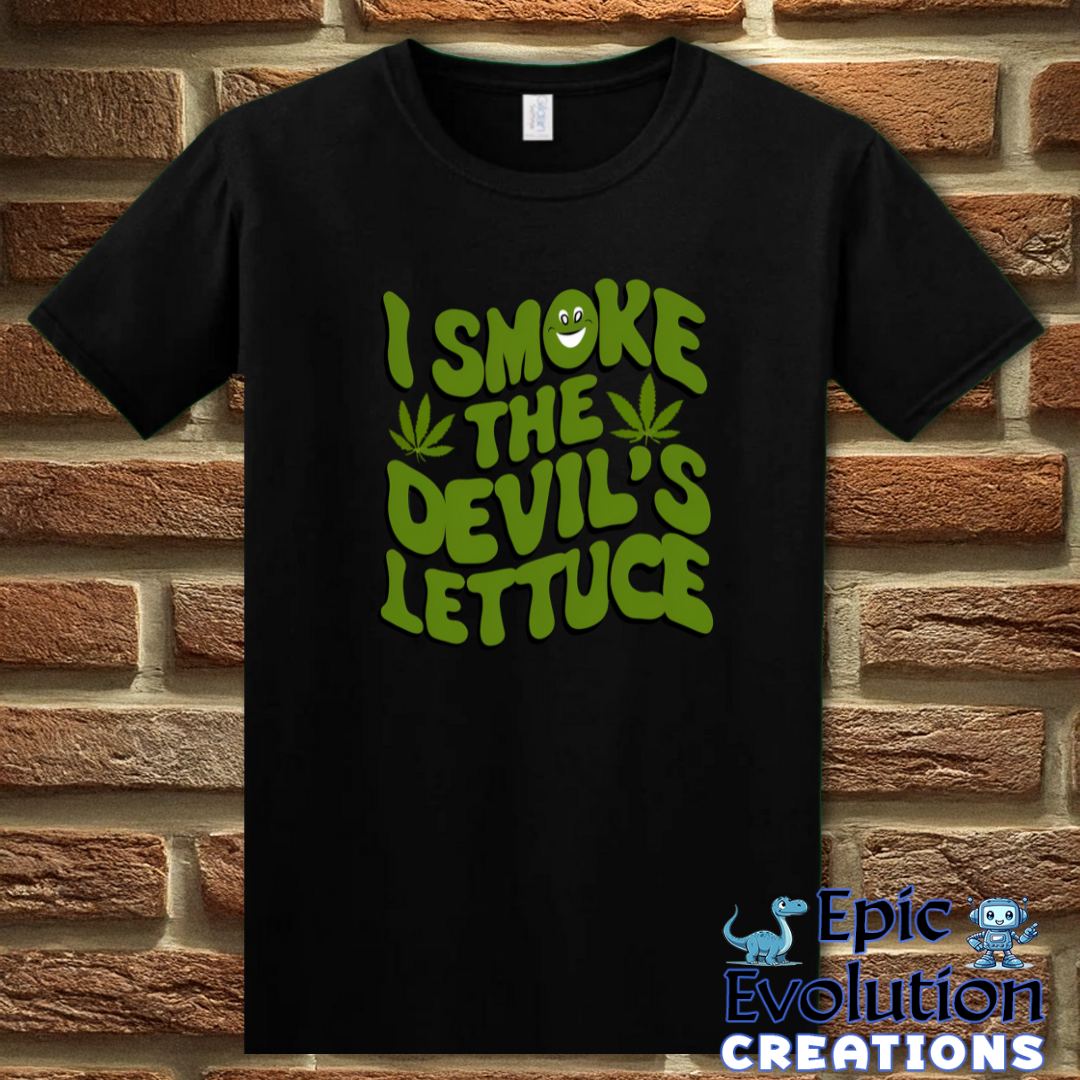 S-Black-Funny cannabis Devil's Lettuce shirt-Epic Evolution Creations