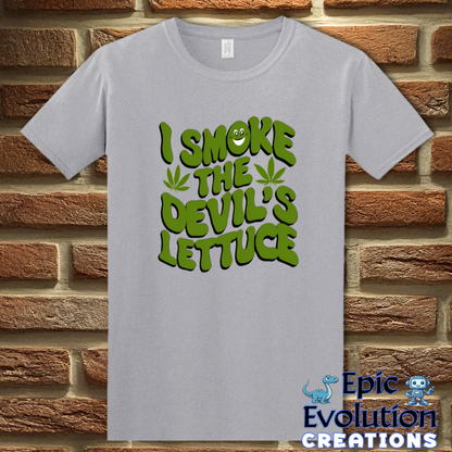 S-Graphite Heather-Funny cannabis Devil's Lettuce shirt-Epic Evolution Creations