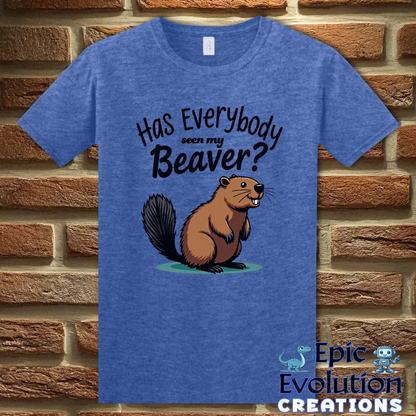 S-Heather Royal-Funny Beaver Adult Humor Shirt-Epic Evolution Creations