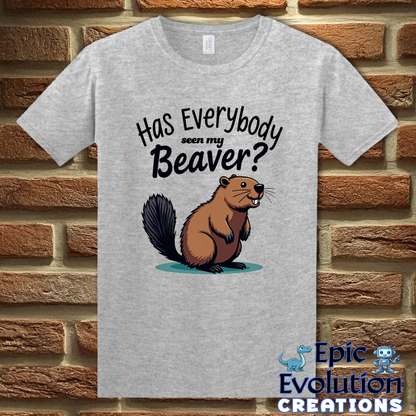 S-Sport Grey-Funny Beaver Adult Humor Shirt-Epic Evolution Creations