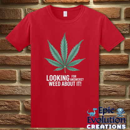 S-Red-Funny Weed 420 Lifestyle T Shirt-Epic Evolution Creations