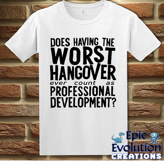 S-White-Funny Hangover T-Shirt-Epic Evolution Creations