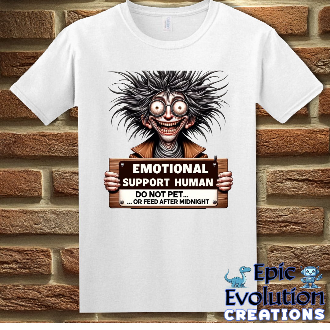 S-White-Funny Emotional Support T Shirt Gift-Epic Evolution Creations