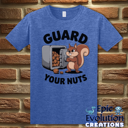 S-Heather Royal-Guard Your Nuts Funny Squirrel T Shirt-Epic Evolution Creations